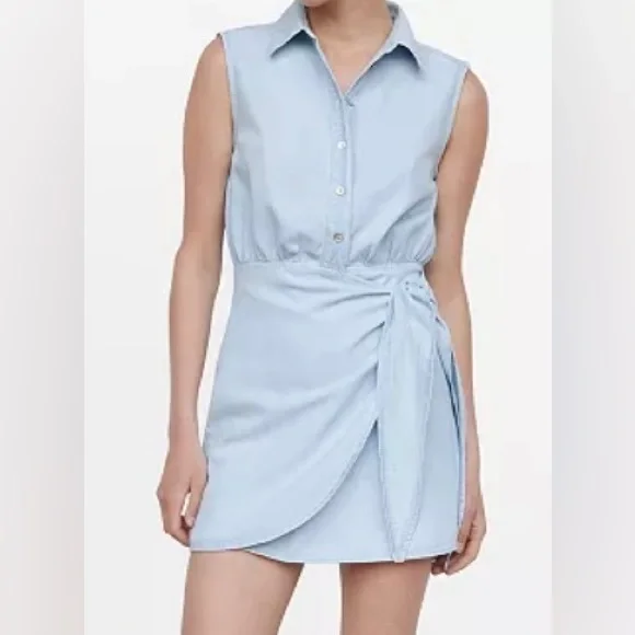 mango wrap shirt dress Wrap shirt dress